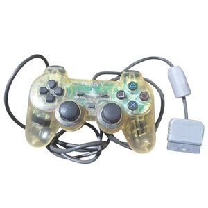 Sony Playstation Controller Clear Vintage PS1 Gamer Wired Untested Original